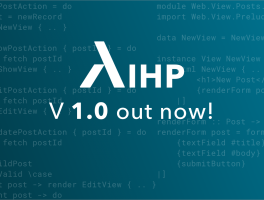 IHP 1.0 正式发布，开箱即用的 Haskell Web 框架