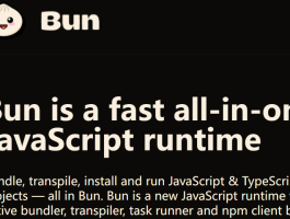 Bun v0.2.0 发布，Zig 编写的“全家桶” JavaScript 运行时