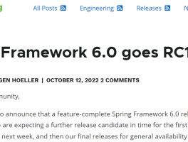 Spring Framework 6.0 RC1 发布